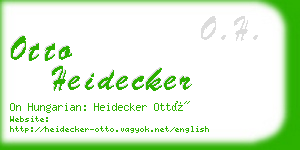 otto heidecker business card